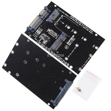 M.2 NGFF MSATA SSD to SATA 3.0 Adapter 2 in 1 Converter Card for PC Laptop