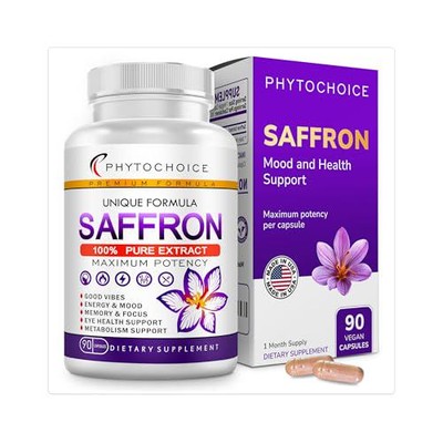 PHYTOCHOICE Saffron Supplements - 100% Pure Saffron Extract - Boost Energy and -