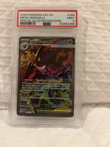 Pokemon 2026 Mega Gengar ex 284/217 SIR Ascended Heroes MINT PSA 9