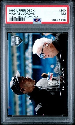 1995 Upper Deck ⚾️ MICHAEL JORDAN #200 🔥PSA 7 NM🔥 ⚡️Electric Diamond💎