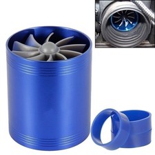 Aluminum Car Air Intake Turbonator Engine Turbine Charger 2-fan Gas Fuel...