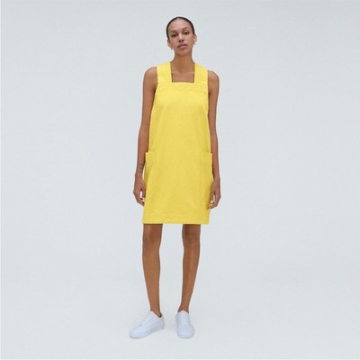 everlane linen apron dress Everlane + The Linen Apron Dress