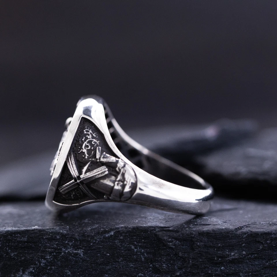 Spanish Style Sterling Silver Signet Ring Inspired Don Quixote - Image 4 of 4