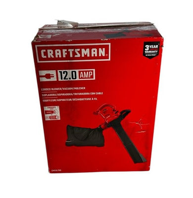 #ad Craftsman 3 in 1 Leaf Blower Corded Electric 12 Amp Leaf Vacuum Mulcher $98.10