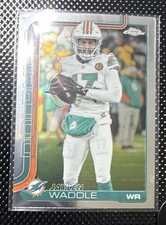 Topps 2025 Topps Chrome Jaylen Waddle Miami Dolphins #186 NFL Football Card