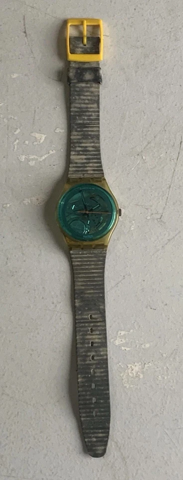 SWATCH Watch GK103 TURQUOISE BAY 1986 As New In Case w/Papers - image 3 of 4