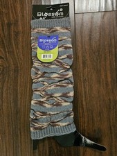 Blossom Grey Biege Striped Pair of Leg Warmers LWA101 NEW FACTORY SEALED