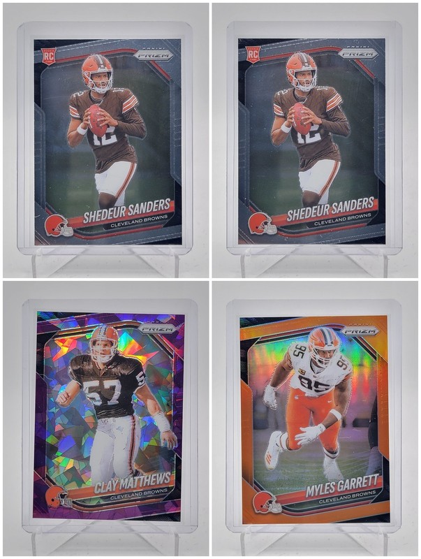 [4] SHEDEUR SANDERS 2025 PANINI PRIZM ROOKIE BASE PURPLE ICE ORANGE /225 Q4370