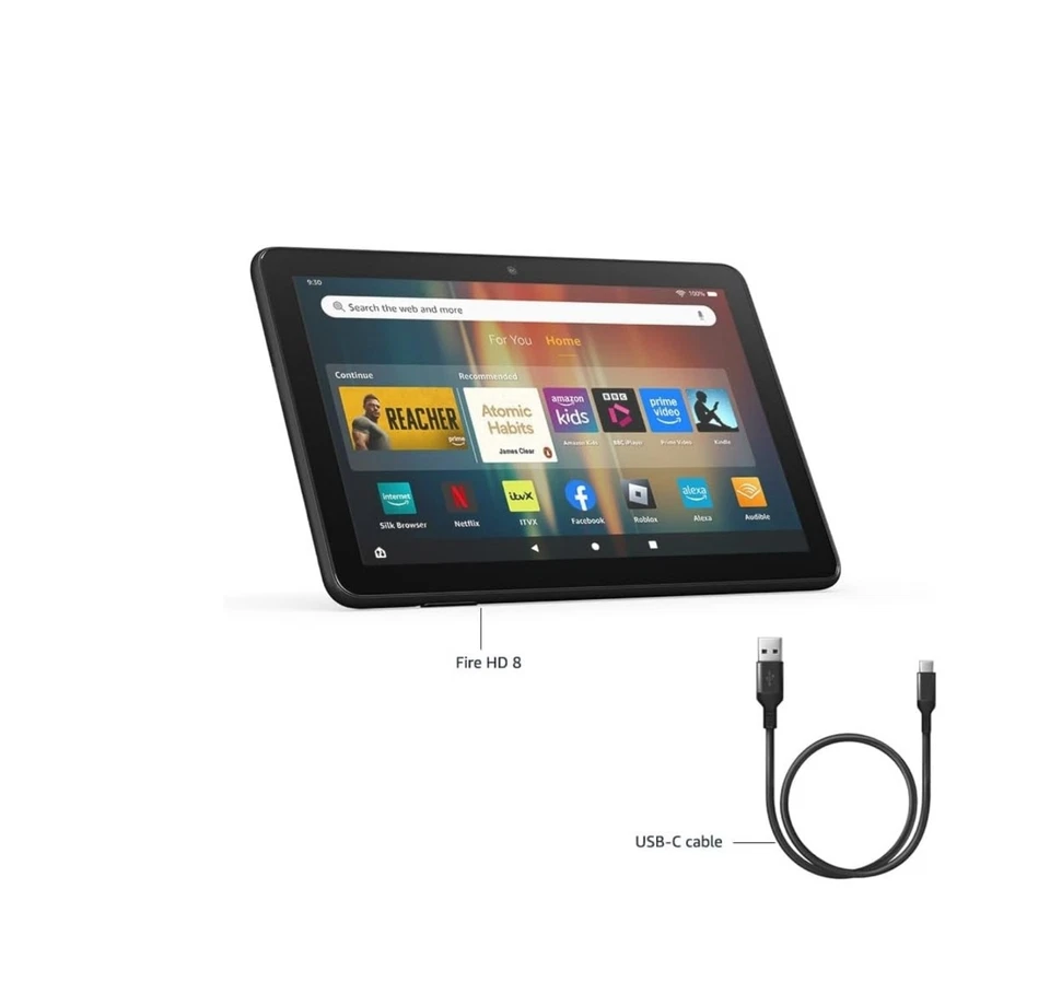 Amazon Fire 8 New Gen 2024 HD Tablet 8" 32 GB 3GB RAM Black with Ads Black - Image 4 of 4