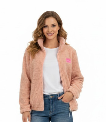 Zwillingsherz Damen Jacke Teddy Bomberjacke pink Gr. S-XL (4619)