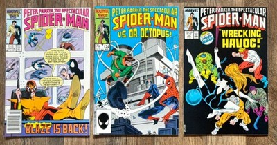 Peter Parker The Spectacular Spider-Man #123-125 Marvel Comics 1987 Near Mint!!