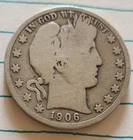 1906-D Barber 90% Silver Half Dollar Coin KM#116 **COMBINED SHIPPING **