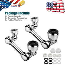 2X 1080 Swivel Faucet Aerator Universal Fit with Rotate Robotic Arm Extension