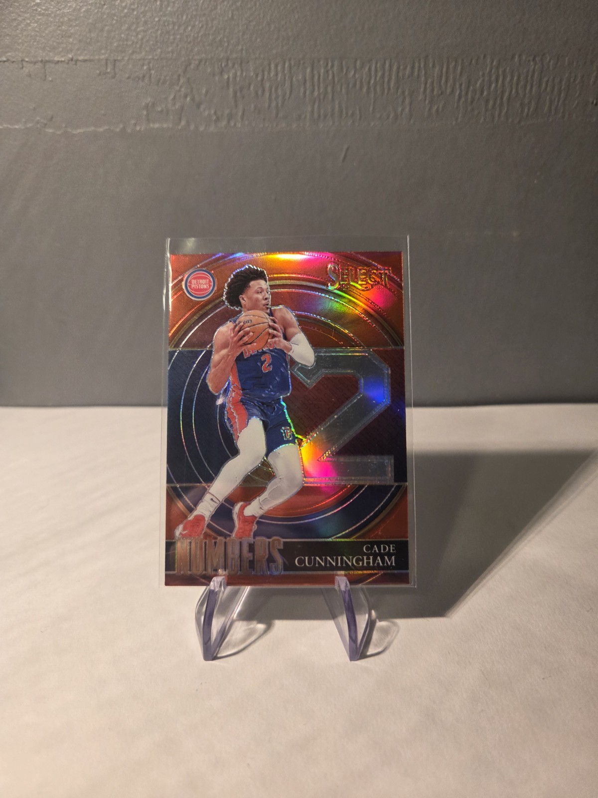 2021-22 Panini Select Select Numbers Cade Cunningham #40 Red Prizm (RC)
