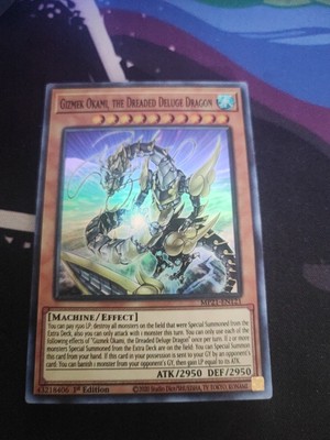 Yugioh MP21-EN121 Gizmek Okami the Dreaded Deluge Dragon Super Rare 1st Edition