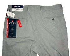 *NEW* Chaps Performance Series Feldman Stretch Men's Light Grey Dress Pants; 34