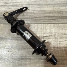 Stan's 3.30 R Low Flange Front Hub 24 Hole 100mm Black with Skewer