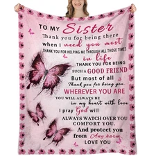 Sister Blanket, Sister Gifts Butterfly, Gifts for Sisters Adult, Sisters Gift...