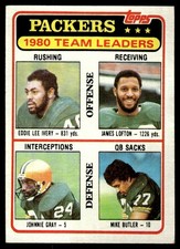 1981 Topps Eddie Lee Ivery/James Lofton/Johnnie Gray/Mike Butler Green Bay