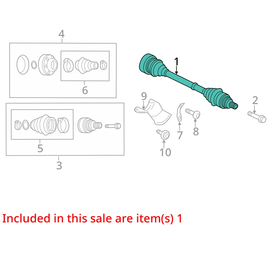 Eje trasero compatible con 09-12 AUDI Q5 634715 Foto 3 de 4