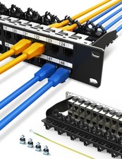 1U48Port Keystone Patch Panel Cat6A Keystone Patch Panel Shielded with Cable ...