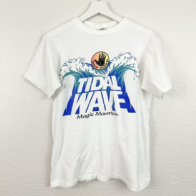 Vintage 90 s Magic Mountain Tidal Wave Mens Sz M Single Stitch Body Glove Park