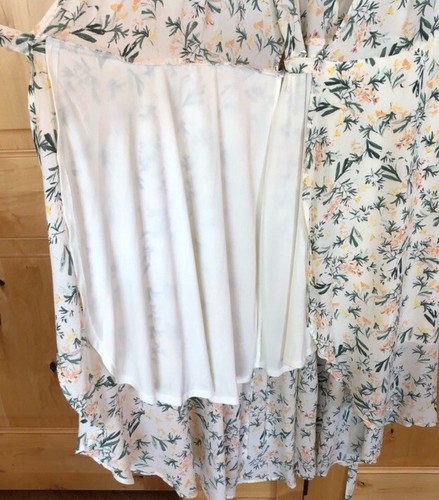 Bobeau NWT Floral Yellow WRAP MAXI Dress Lined Plus Size 3X BOHO Flutter Sleeves - Picture 16 of 21