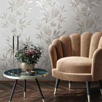 Vliestapete BläTter Muster Ranken Weiß Beige Silber Metallic 82459 (4,12€/1Qm)