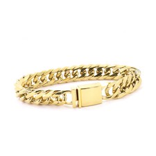 SOLID 14K YELLOW GOLD FINISH THICK MIAMI CUBAN TIGHT LINK BRACELET 14MM 8inches