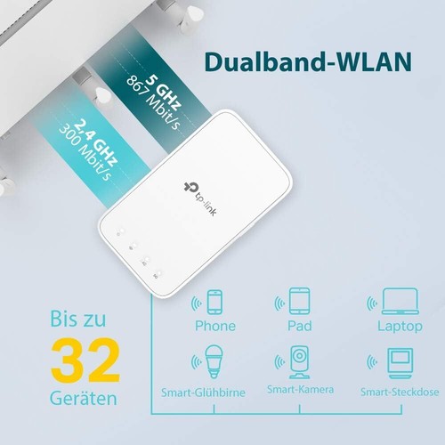TP-Link RE300 WLAN Verstärker Repeater AC1200, Dualband-WLAN 867MBit/s 5GHz - Bild 4 von 7
