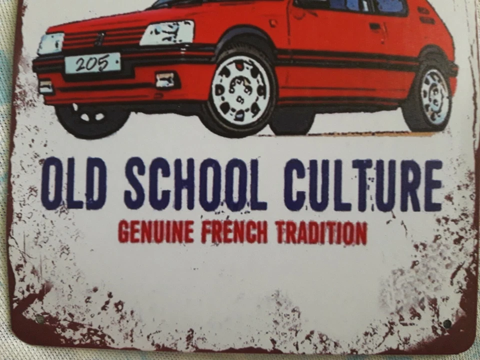 Plaque publicitaire en métal pour la "Peugeot 205" - Photo 3/4