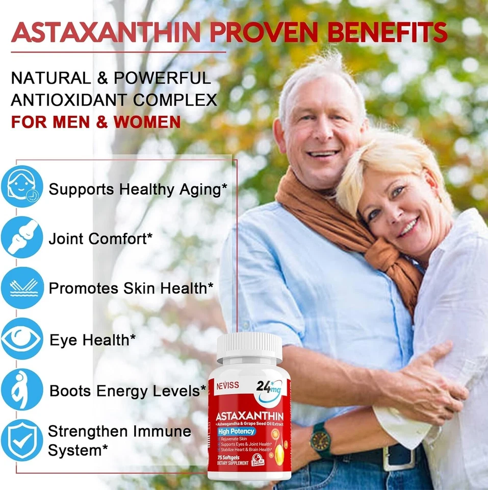 BioAstin Astaxantina Hawaiana 24mg 120 geles blandos TOTALMENTE NUEVO CADUCIDAD: 2026 Foto 3 de 4