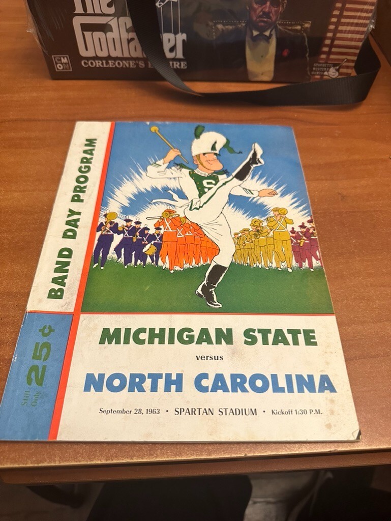 1963 North Carolina Football Program Tar Heels UNC vs Michigan State