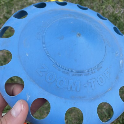 1970s Amsun UFO Flying Saucer Frisbee - Vintage Blue Space Ship Disc Toy