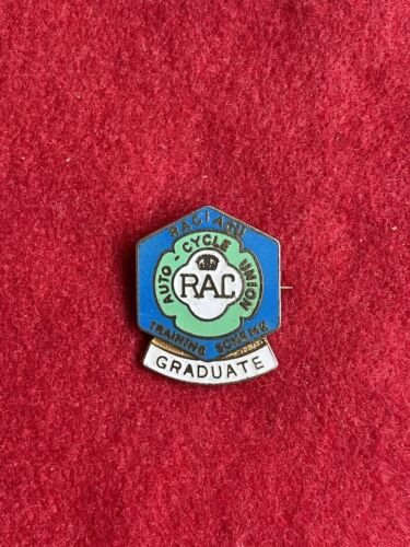 Vintage Royal Automobile Club Fahrradtrainingsprogramm Graduate Emaille Pin Abzeichen  - Bild 1 von 6