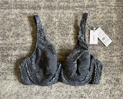 Aimer Womens 36/D Bra Lace Gray Underwire Adjustable Straps NWT J6