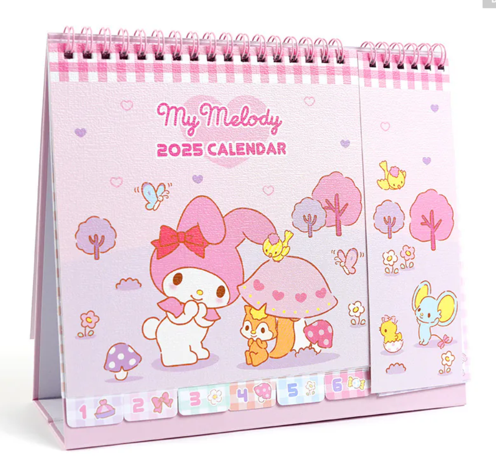 2025-2026 Sanrio My Melody Desk Top Calendar Schedule Planner w