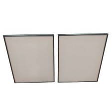 Set of Two 18"x15" Silver Metal Frame Plastic Clear Front Hanging Picture Frames
