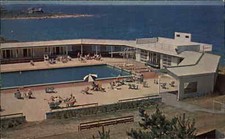 Falmouth Massachusetts MA Cape Cadder Hotel Swimming Pool c1950s-60s Postcard
