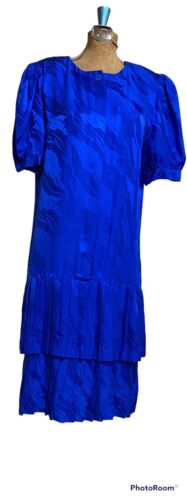 Jonathan Martin Vintage Blue Silk Dress Size 8