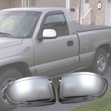 Chrome Side Mirror Covers Cap Overlay For 99-06 Chevy Silverado GMC Sierra Pair