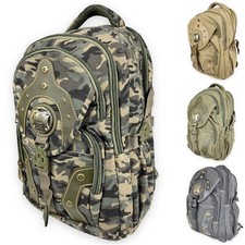Rucksack Herren camouflage uni Travel Reiserucksack Denim groß Laptopfach BA01