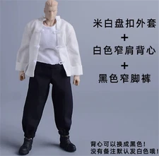 1/12 Tang suit 6-inchChina suit Kung Fu coat pants clothes for 6''  figure toys