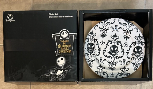 JACK SKELLINGTON Nightmare Before Christmas 4 Plate Set 8" NEW in Box 8 availal - 第 1/3 張圖片