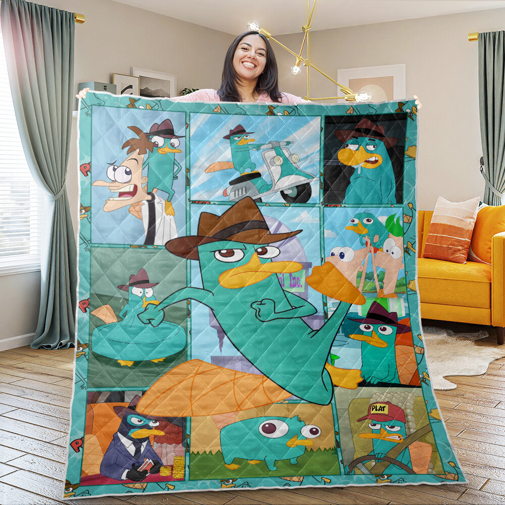 Perry the Platypus Quilt, Perry the Platypus Movies Quilt Blanket Soft and  Cozy
