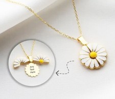 Personalised Necklaces for Women, Gift for Her, Daisy Necklace, Birthday Gift