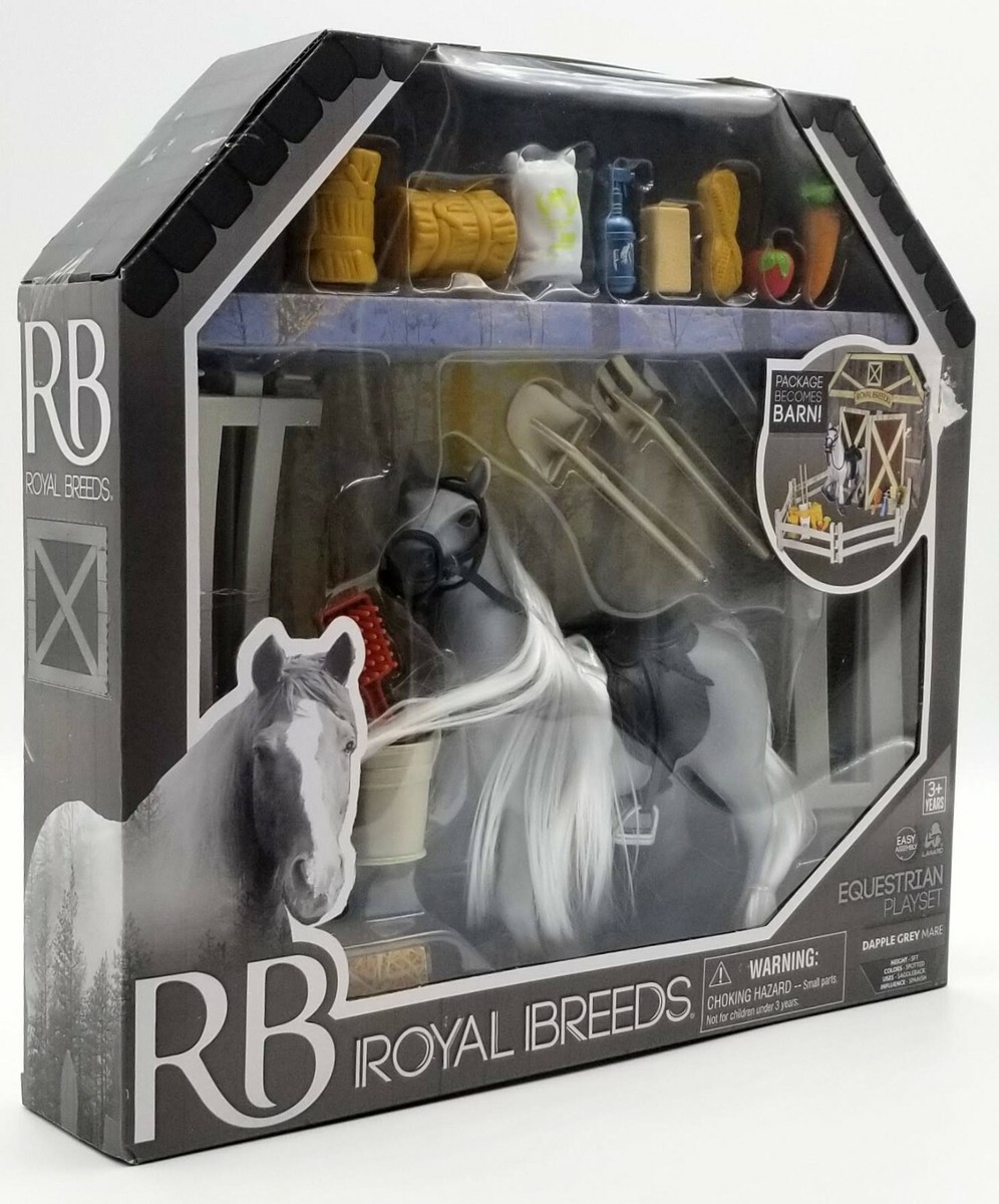 パオラドール パオラレイナ マスタード パーカー チャコールグレー セット LANARD Royal Breeds Equestrian Playset Dapple Grey Mare Horse