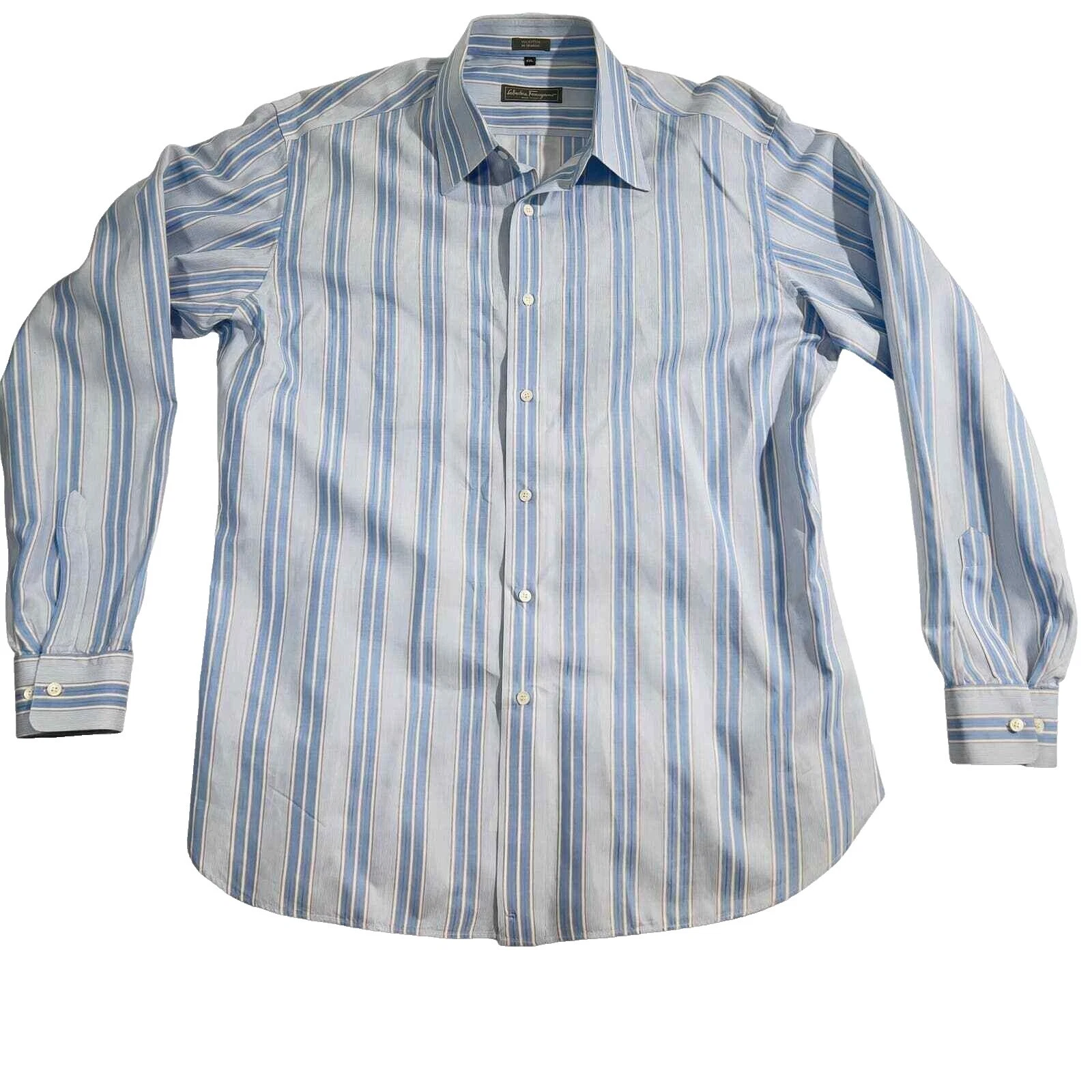 Camisas para hombre Salvatore Ferragamo informales con botones a rayas