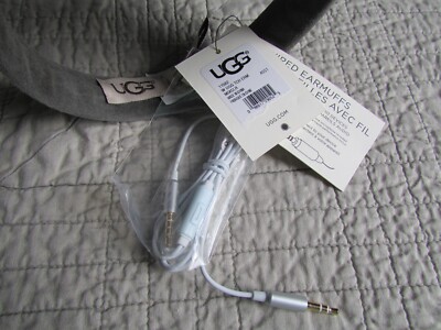 UGG Wired Earmuffs Tech Sheepskin Shearling Gray New | eBay