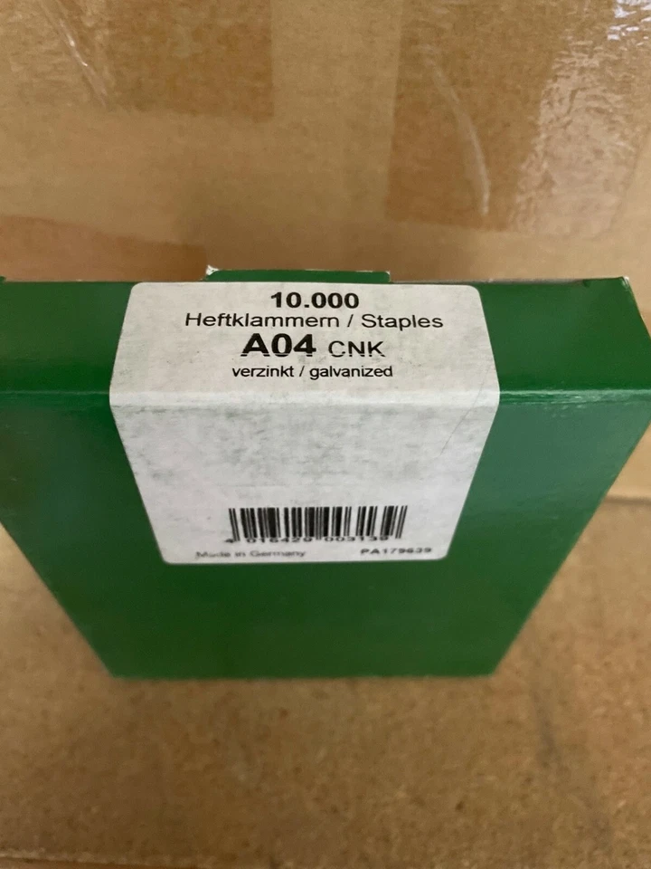 Prebena Heftklammer Typ A verzinkt 12,8mm Rückenbreite Drahtmaß 0,66 x 0,95mm